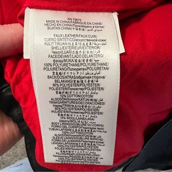 BCBGeneration Long Faux Leather Asymmetrical Zip Moto Jacket | Size S - Picture 8 of 11